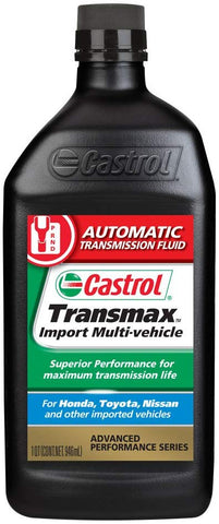 Castrol 06814-6PK Transmax Import Multi-Vehicle ATF, 1 Quart, Pack of 6