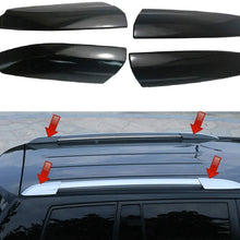 Fitfoyo 4Pcs Roof Rack Bar Rail End Shell Cap Cover Car Accessories Glossy Black for Toyota Highlander XU40 2008-2013