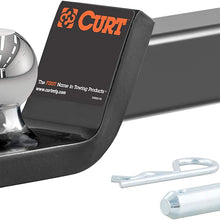 CURT 45134 Fusion Trailer Hitch Mount with 2-Inch Ball & Pin, Fits 2-In Receiver, 7,500 lbs, 2" Drop