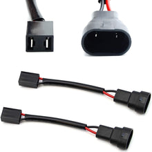 iJDMTOY (2) 9006 (M) To H7 (F) Adapters Connectors Wires, Good For Headlight or Fog Lights Conversion or Retrofit, etc