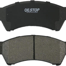 OE STOP OS1164 Ceramic Premium Brake Pad Set With Installation Hardware, Front, 1 Pack