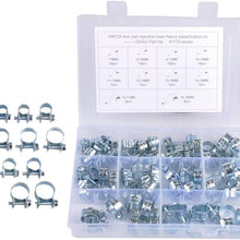 84Pcs/Set 10 Sizes Mini Fuel Line Hose Clamps Assortment Kit, Clamp Range: 7-18mm (2.7-7inch)