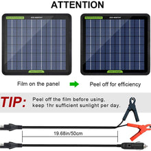 ECO-WORTHY 12 Volt 10 Watt Solar Car Battery Charger & Maintainer, Solar Panel Trickle Charger, Portable Power Backup Kit with Alligator Clip Adapter for Car, Boat, Automotive, Motorcycle, RV