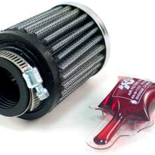 K&N Universal Clamp-On Air Filter: High Performance, Premium, Replacement Engine Filter: Flange Diameter: 1.125 In, Filter Height: 2.5 In, Flange Length: 0.625 In, Shape: Round Tapered, RC-2540