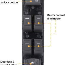 25779767 Driver Side Power Window Master Switch Fits Chevy Colorado 2004-2012/GMC Canyon 2004-2012 /Hummer H3 2006-2010/H3T 2009-2010/with White Backlight