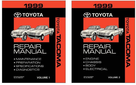 bishko automotive literature 1999 Toyota Tacoma Shop Service Repair Manual Book Engine Drivetrain OEM