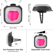 Airbreezy Car Air Freshener(Honey Peach Scents), 6 Car Freshener Vent Clips, 4ml Each, Long-Lasting Car Fragrance, Up to 180 Days