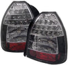 Spyder Honda Civic 96-00 3DR LED Tail Lights - Red Clear