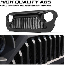 KIWI MASTER Wrangler JL Front Grille Compatible for Jeep Wrangler JL 2018-2021 Gladiator JT Accessories Matte Black Bumper Mesh Grill (Not fit JK)