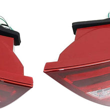 Tail Light Assembly Compatible with 2012-2013 Mercedes Benz C250, C300, C350 and C63 AMG Clear & Red Lens Set of 2 Driver and Passenger Side