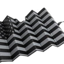 Black White/Gray American Flag - Front Windshield Sun Shade - Accordion Folding Auto Sunshade for Car Truck SUV - Blocks UV Rays Sun Visor Protector - Keeps Your Vehicle Cool - 58 x 28 Inch