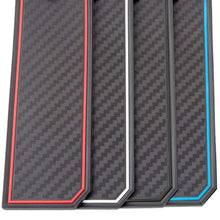 JIECHEN Custom Fit Cup Holder, Door, and Center Console Liner Accessories for Ford F-150 2017 2018 2019 2020 28-pc Set (Carbon Fiber Pattern - Blue)