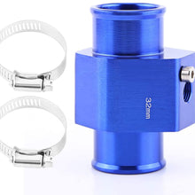 VGEBY Car Aluminum Water Temp Temperature Joint Pipe Sensor Gauge Radiator Hose Adapter Clamps 26-40MM (Size : 32MM)