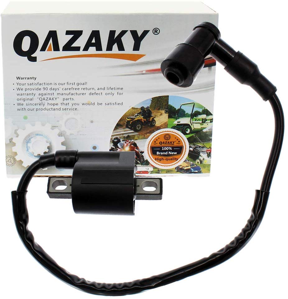 QAZAKY Replacement for Ignition Coil Yamaha Bear Tracker 250 Trail Boss 330 YFM350 Warrior Big Bear Raptor TTR125 ATC185S ATC200 ATC200ES ATC200S
