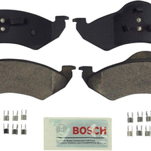 Bosch BE897H Blue Disc Brake Pad Set with Hardware for Select Dodge Ram 1500 and 4000 Series Trucks - FRONT