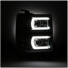 Carpart4u - LED Light Tube DRL Headlights for Chevy Silverado 1500 14-15 - Chrome/Clear Lens
