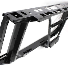 Radiator Support Assembly Compatible with 2007-2009 Chevrolet Silverado 1500 / GMC Sierra 1500 Black Steel