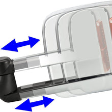 DNA Motoring TWM-001-T999-CH-AM+DM-074 Pair of Towing Side Mirrors + Blind Spot Mirrors