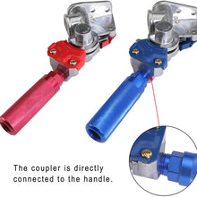 KOOTANS Service and Emergency Glad Hands and Anodized Aluminum Extension Handles Grips Set for Semi Truck Trailer Tractor RVs, Air Brake Coupling Handshake, Gladhands Connector