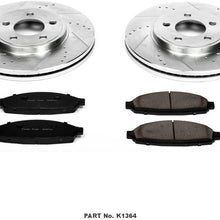Power Stop K1364 Front Brake Kit with Drilled/Slotted Brake Rotors and Z23 Evolution Ceramic Brake Pads