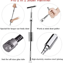 Super PDR 68pcs Auto Body Paintless Dent Removal Repair Tools Kits Dent Lifter Slide Hammer Pro Tabs Tap Down LED Reflector Board with Tool Bag