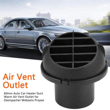 Air Vent Outlet, 60mm Auto Car Heater Ducting Warm Air Vent Outlet -Rotatable 360 Degrees