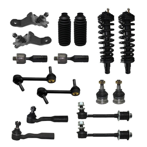 New Complete 16-Piece Front Suspension Kit- Both (2) Struts Assembly, All (4) Front Ball Joints, All (4) Sway Bar Links, All (4) Tie Rod, 2 Tie Rod Boots for 96-02 Toyota 4Runner 4WD V6 Only