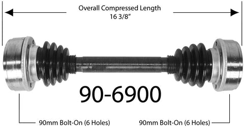 Empi 90-6900 CV Joint Half-Shaft Assembly