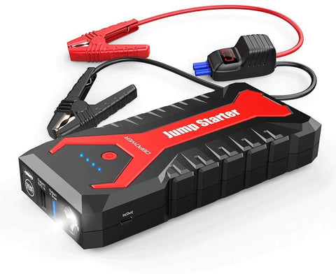 DBPOWER 2000A 20800mAh Portable Car Jump Starter (up to 8.0L Gas/6.5L Diesel Engines) Auto Battery Booster Pack with Dual USB Outputs, Type-C Port, and LED Flashlight