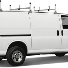 Vantech Aluminum H1 Rack 3 Bar System for a Chevy Express 1996-On White