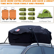YOULERBU Rooftop Cargo Carrier & Waterproof Cargo Carrier Bag with Protective Mat Heavy Duty Rooftop Luggage Storage16 Cubic Feet for All Vehicle Roof Racks