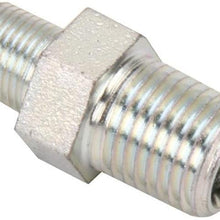 Steel Adapter Fitting, 1/8 Inch Male to 1/4 Inch Male NPT