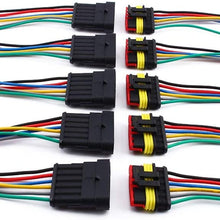5 Kits 6 Pin Way Waterproof Wire Connector Plug Car Auto Electrical Wire Connectors AWG Terminal
