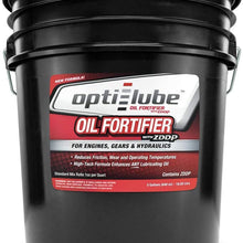 Opti-Lube Oil Fortifier with ZDDP (Zinc): 5 Gallon Pail with Heavy Duty Accessories (1 HD Metal Hand Pump, 2 Empty 16oz Bottles, 2 Empty 8oz Bottles), Treats up to 640 Quarts of Oil