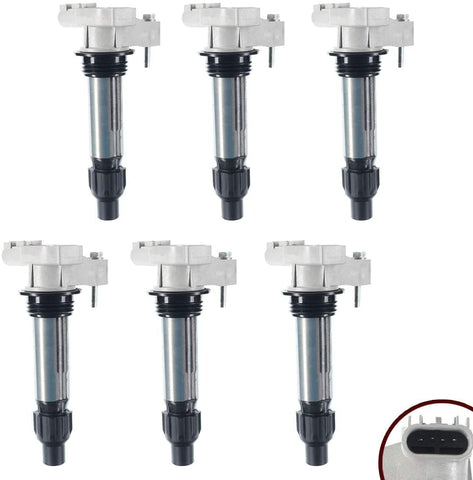 A-Premium Ignition Coils Pack Replacement for Buick Lacrosse CTS SRX XTS Equinox Impala G6 G8 Malibu 6-PC Set