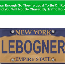 lebogner Car License Plates Shields 2 Pack Clear Bubble Design Novelty Plate Covers to Fit Any Standard US Plates, Unbreakable Frame Covers to Protect Front, Back License Plates, Screws Included