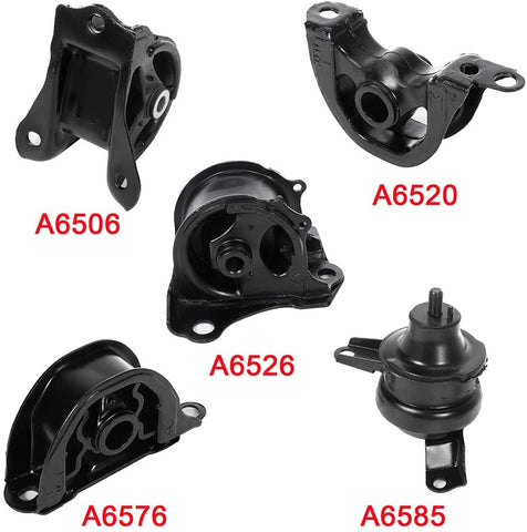 ECCPP Engine Mount and Trans Mounts A6576 A6585 A6520 A6506 A6526 Set of 5 Fit For 1997 1998 1999 2000 2001 Honda CR-V 2.0L