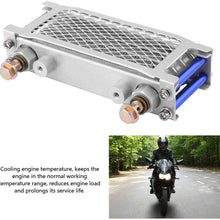 KIMISS Aluminum 65ml Motorcycle Oil Cooler Engine Oil Cooling Radiator System Kit With 2pcs Hollow Screw for GY6 Engine(Silver)