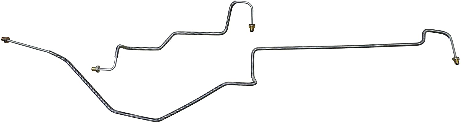 Compatible With 1999-2008 Silverado Sierra Rear Axle Brake Lines 4wd 2wd 1/2 Ton 2pc OE Steel (Y-6-10)