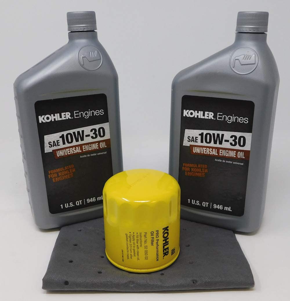 Kohler Genuine 52 050 02-S Oil Change Kit w/Oil pad and 10W-30 Oil