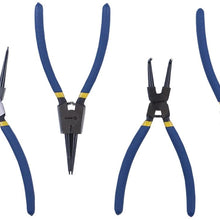 RUWOO Z23004 4-Piece Pneumatic Tool 8" Internal/External Cr-V Snap Ring Pliers (8 Inch)