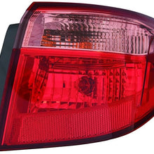 For Toyota Corolla 17 Tail Light Assembly Outer E/L/LE/LE ECO Halogen Model Passenger Side (DOT Certified)