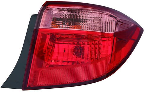 For Toyota Corolla 17 Tail Light Assembly Outer E/L/LE/LE ECO Halogen Model Passenger Side (DOT Certified)