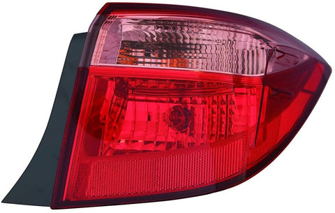 CarLights360: For 2017 2018 2019 TOYOTA COROLLA Tail Light Assembly Passenger Side w/Bulbs - (DOT Certified) Replacement for TO2805130