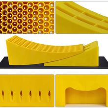 EAZY2HD Camper Leveler 2 Pack - RV Leveling Blocks, Includes Two Curved Levelers, Two Chocks, and Two Rubber Grip Mats, Heavy Duty Leveler Works for Camper