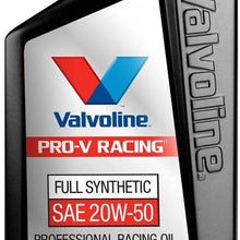 Valvoline 20W-50 Pro-V Racing Oil 6 Pack Oil-1qt (Case of 6) (882413-6PK), 6 Pack