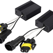 Led Headlight Decoder H8 H9 H11Canbus Resistor LED Headlight Canbus Error Free Anti Flicker Resistor Decoder LED Anti Flikcer Warning Cancellers-2 Pack