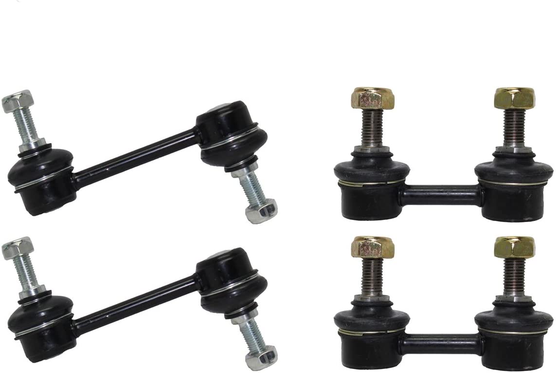 Detroit Axle - 4pc Front and Rear Stabilizer Sway Bar Links Kit for 1998-2002 Chevy Prizm - [1996-1997 Geo Prizm] - 1996-2002 Toyota Corolla - Power Steering Models