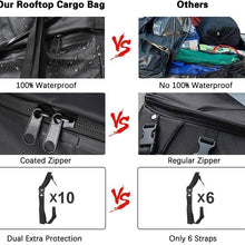 MHO+ALL Rooftop Cargo Carrier Bags Roof, 8 cu ft Waterproof Luggage Car Top Carrier Heavy Duty Roof Bag with 10 Reinforced Straps, Rainproof Zipper, Fits All Cars & Automobiles with or NO Roof Rack