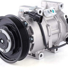 LFJD A/C Air Conditioner Compressor Kit，A/C Compressor & Clutch Fits 12-16 H-yun-dai Ac-cent 1.6L 12-15 KI-A Rio 1.6L